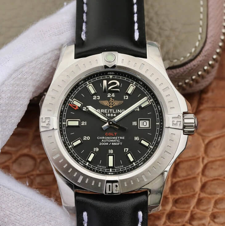 Breitling Colt Automatic A1738811 BD44 435X A20BA.1 GF Factory 1:1 Best Edition Replica Watch Black Strap